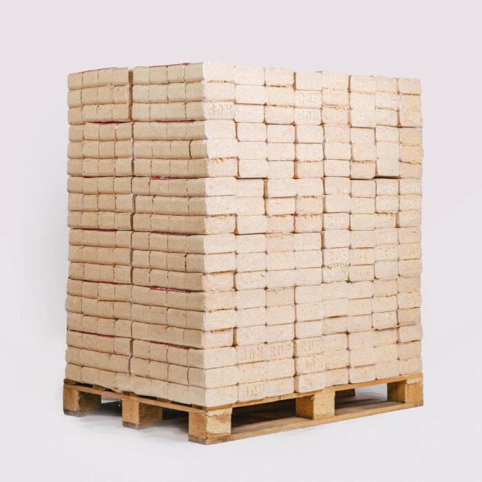Briquetes de madeira 100% macia – palete de 960 kg